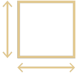 gold square with directional arrows icon jeep page dimension