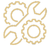 gold mechanical engineering icon