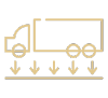 gold truck trailer weigh scale icon