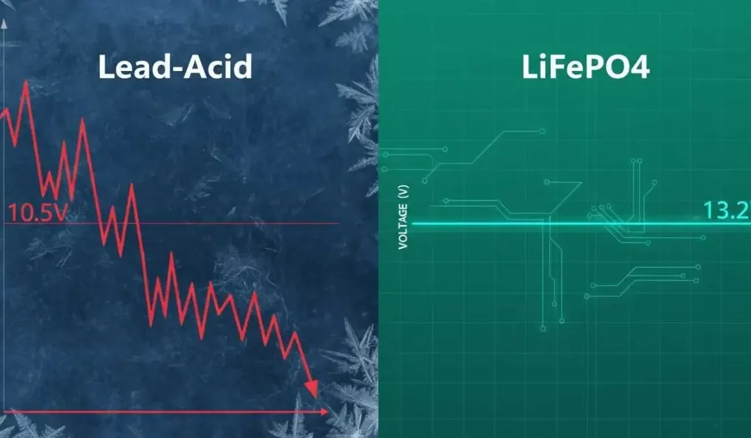 Operating Lead-Acid or LiFePO₄ Batteries in Winter Under Overcast Conditions